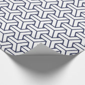 Japans Yukata Jinbei Bisjamon blauw wit Cadeaupapier (Hoek)