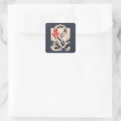 Japans Zee Dragon Vierkante Sticker (Tas)