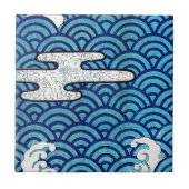 Japans Zee en wolken Tegeltje (Voorkant)