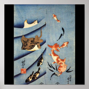 Japans Zee Life, oude Japanse kunst. c. jaren '180 Poster