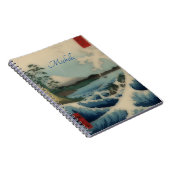 Japans Zee uitzicht - voeg naam toe Notitieboek (Rechterzijde)