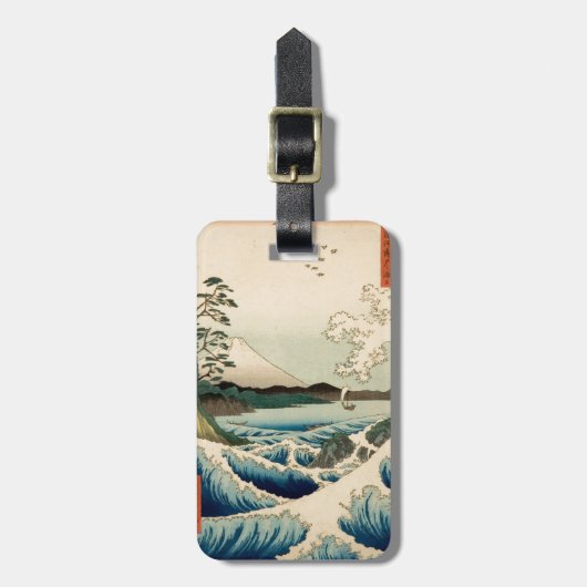 Japans Zee van Satta Hiroshige Art Bagagelabel (Voorkant verticaal)