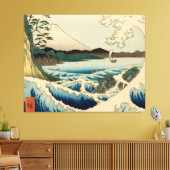 Japans Zee van Satta Hiroshige Art Canvas Afdruk (Insitu (Woonkamer))