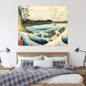 Japans Zee van Satta Hiroshige Art Canvas Afdruk (Insitu (Slaapkamer))