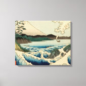 Japans Zee van Satta Hiroshige Art Canvas Afdruk (Voorkant)