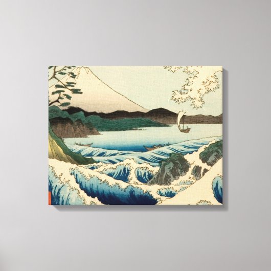 Japans Zee van Satta Hiroshige Art Canvas Afdruk (Voorkant)