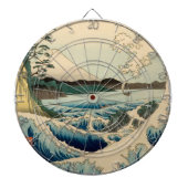 Japans Zee van Satta Hiroshige Art Dartbord (Voorkant)