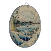 Japans Zee van Satta Hiroshige Art Dartbord (Voorkant Links)
