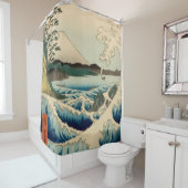 Japans Zee van Satta Hiroshige Art Douchegordijn (In situ)