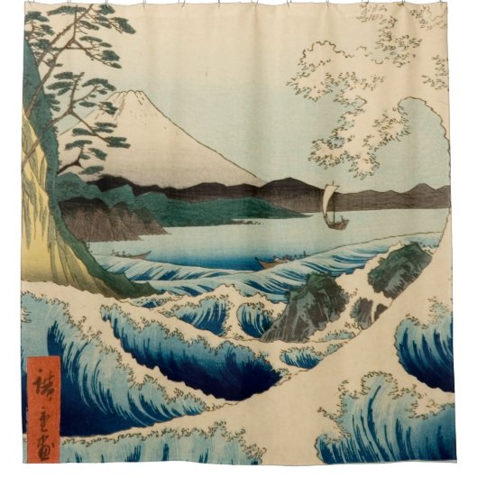 Japans Zee van Satta Hiroshige Art Douchegordijn (Voorkant)