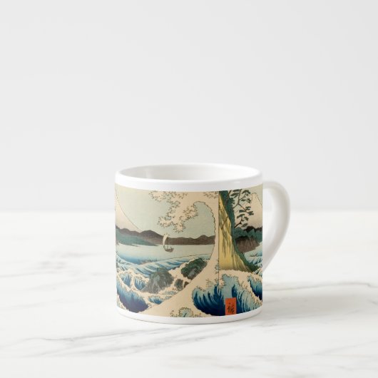Japans Zee van Satta Hiroshige Art Espresso Kop (Voorkant rechts)