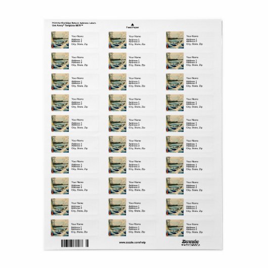 Japans Zee van Satta Hiroshige Art Etiket (Full Sheet)