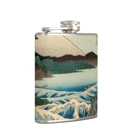 Japans Zee van Satta Hiroshige Art Heupfles (Rechts)