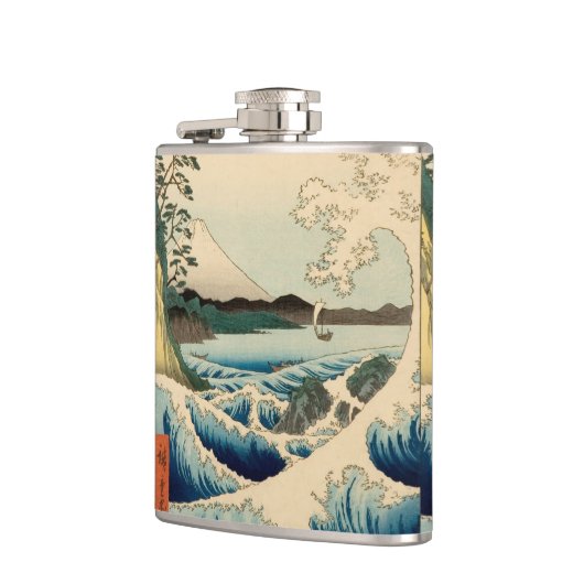 Japans Zee van Satta Hiroshige Art Heupfles (Links)
