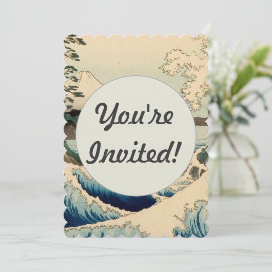 Japans Zee van Satta Hiroshige Art Kaart (Staand voorkant)