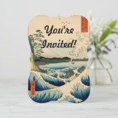 Japans Zee van Satta Hiroshige Art Kaart (Staand voorkant)