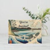 Japans Zee van Satta Hiroshige Art Kaart (Staand voorkant)