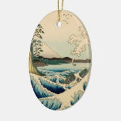 Japans Zee van Satta Hiroshige Art Keramisch Ornament (Links)