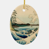 Japans Zee van Satta Hiroshige Art Keramisch Ornament (Voorkant)