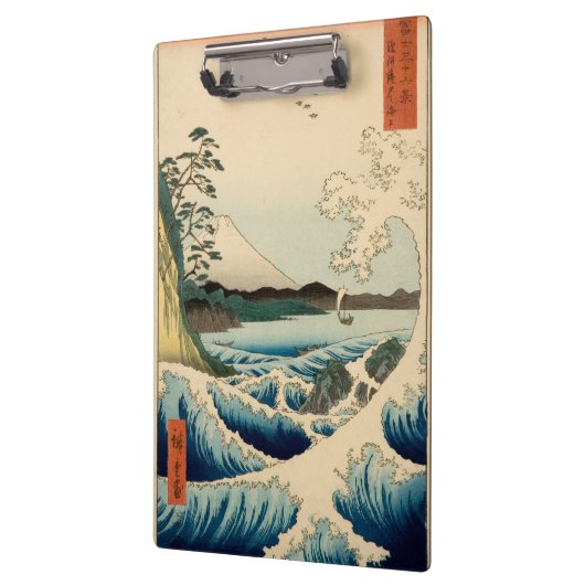 Japans Zee van Satta Hiroshige Art Klembord (Links)