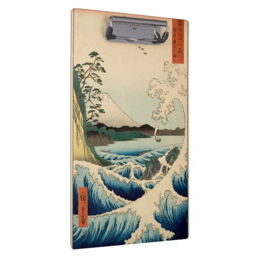 Japans Zee van Satta Hiroshige Art Klembord (Rechts)