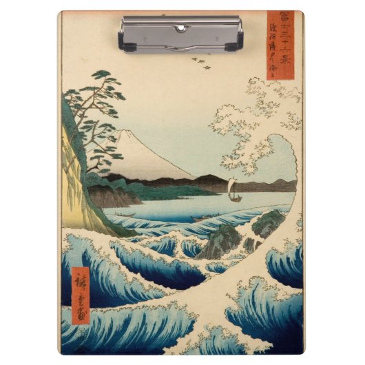 Japans Zee van Satta Hiroshige Art Klembord (Voorkant)