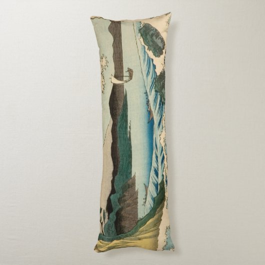 Japans Zee van Satta Hiroshige Art Lichaamskussen (Achterkant (Verticaal))