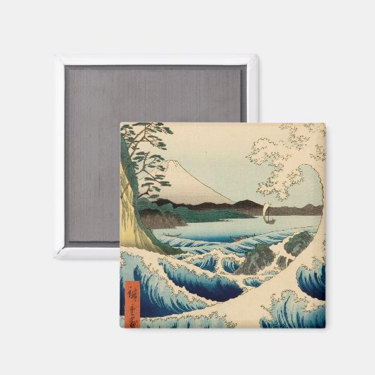 Japans Zee van Satta Hiroshige Art Magneet (Voorkant / Achterkant)