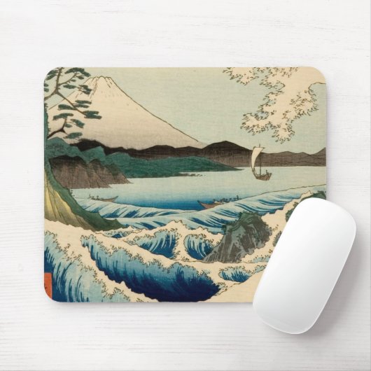 Japans Zee van Satta Hiroshige Art Muismat (Met muis)