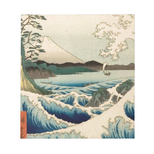 Japans Zee van Satta Hiroshige Art Notitieblok (Voorkant)