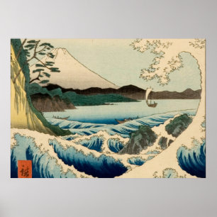 Japans Zee van Satta Hiroshige Art Poster