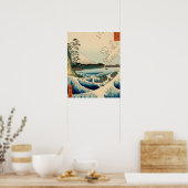 Japans Zee van Satta Hiroshige Art Poster (Keuken)