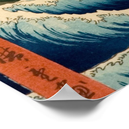 Japans Zee van Satta Hiroshige Art Poster (Hoek)