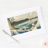 Japans Zee van Satta Hiroshige Art Rechthoekige Sticker (Envelop)