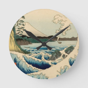 Japans Zee van Satta Hiroshige Art Ronde Klok