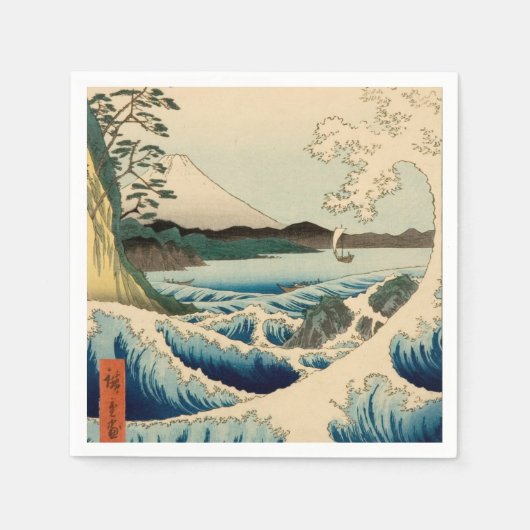 Japans Zee van Satta Hiroshige Art Servetten (Voorkant)
