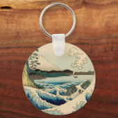 Japans Zee van Satta Hiroshige Art Sleutelhanger (Voorkant)