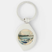 Japans Zee van Satta Hiroshige Art Sleutelhanger (Voorkant)