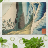 Japans Zee van Satta Hiroshige Art Theedoek (Gevouwen)