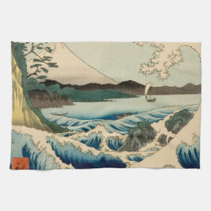 Japans Zee van Satta Hiroshige Art Theedoek