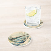 Japans Zee van Satta Hiroshige Art Zandsteen Onderzetter (Zijkant)