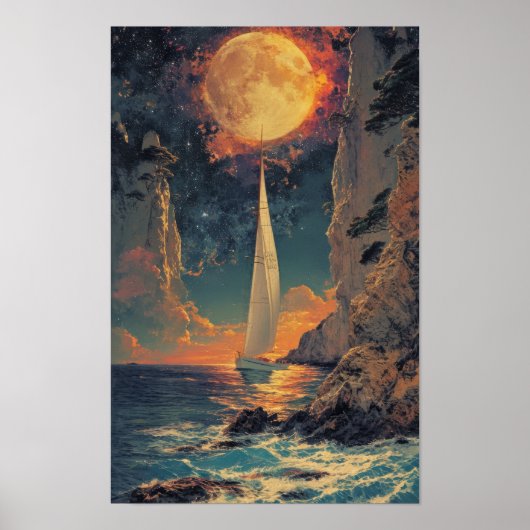 Japans zeilboot Poster (Voorkant)