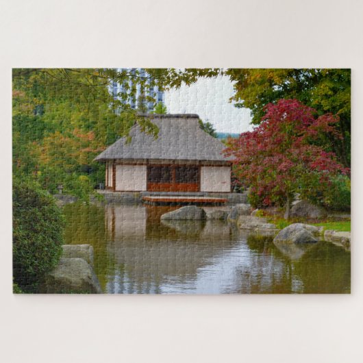 Japans Zen Garden Hamburg Duitsland. Jigzaag Puzzl Legpuzzel (Horizontaal)