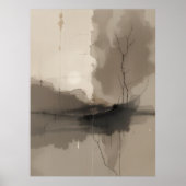 Japans zen minimalistisch Poster kalm modern (Voorkant)