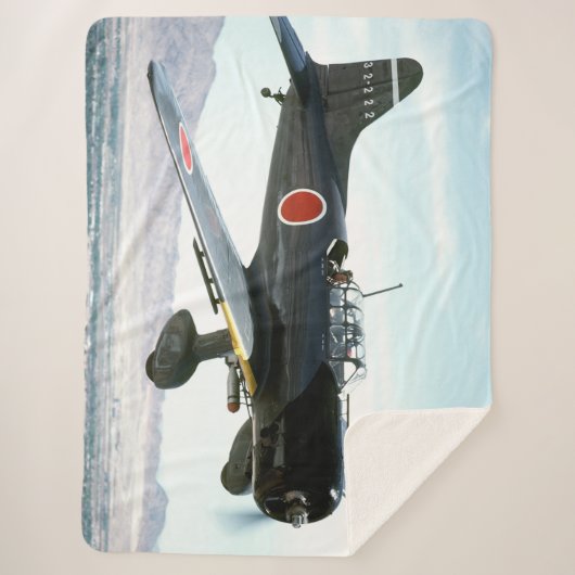 JAPANS ZERO FIGHTER SHERPA DEKEN (Voorkant)