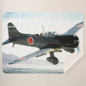 JAPANS ZERO FIGHTER SHERPA DEKEN (Voorkant (horizontaal))