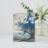 Japans Zhou Maoshu waardeert Lotuses Briefkaart (Staand voorkant)