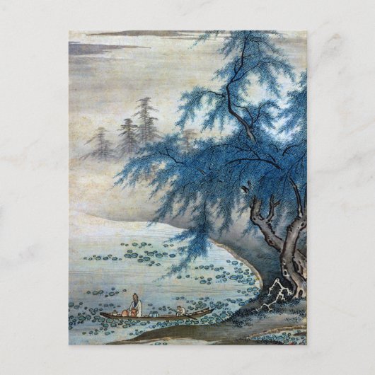 Japans Zhou Maoshu waardeert Lotuses Briefkaart (Voorkant)