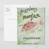 Japans zijdeetiket Briefkaart (Voorkant / Achterkant)