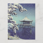 Japans zijdewinterscène briefkaart (Voorkant)